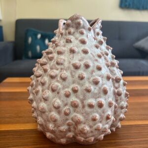 Coastal decor vase art unique vintage style heavy